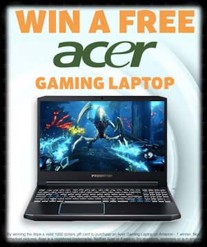 Acer Gaming Laptop Sweepstakes